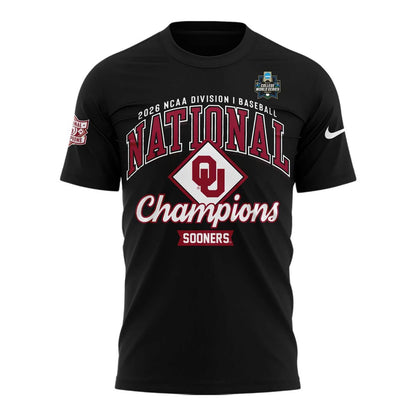 Oklahoma Sooners Baseball 2026 National Champions Tee