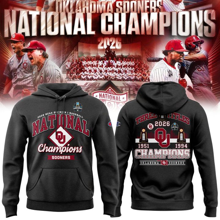 Oklahoma Sooners 2026 Baseball National Champions Locker Room Hoodie
