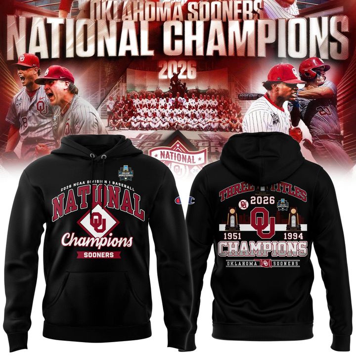 Oklahoma Sooners 2026 Baseball National Champions Locker Room Hoodie