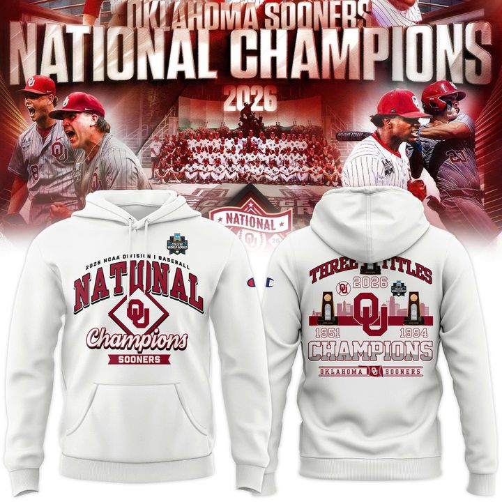 Oklahoma Sooners 2026 Baseball National Champions Locker Room Hoodie