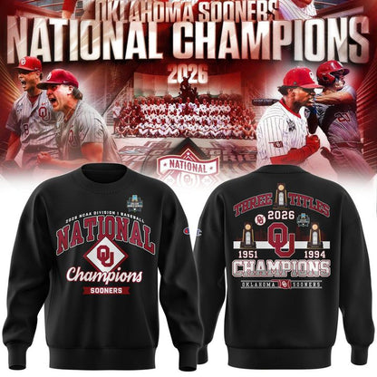 Oklahoma Sooners 2026 Baseball National Champions Locker Room Sweatshirt