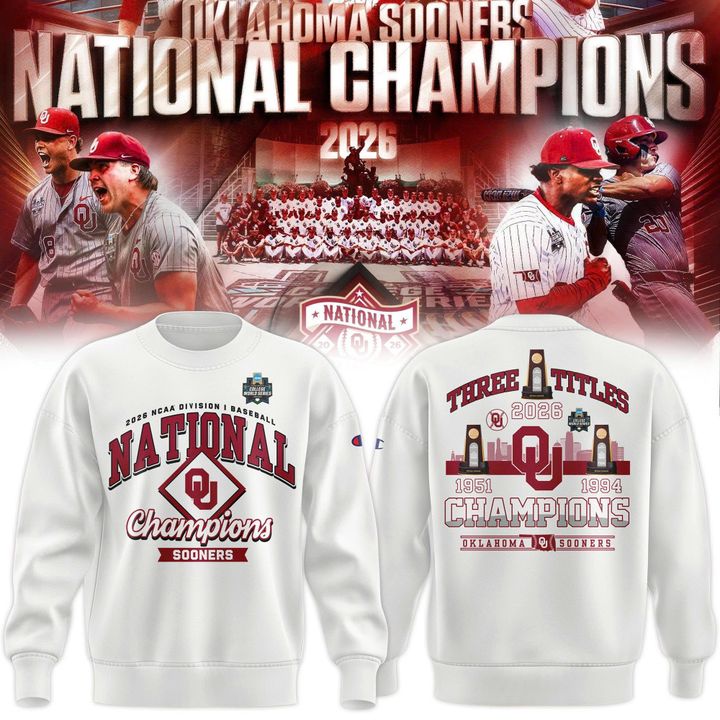 Oklahoma Sooners 2026 Baseball National Champions Locker Room Sweatshirt