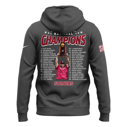 Oklahoma Sooners Baseball National Champions 2026 Hoodie