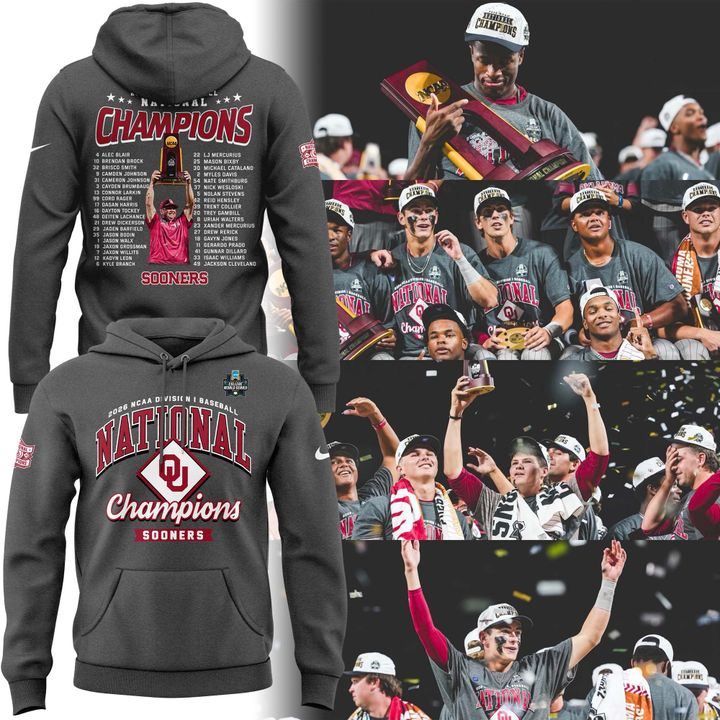 Oklahoma Sooners Baseball National Champions 2026 Hoodie