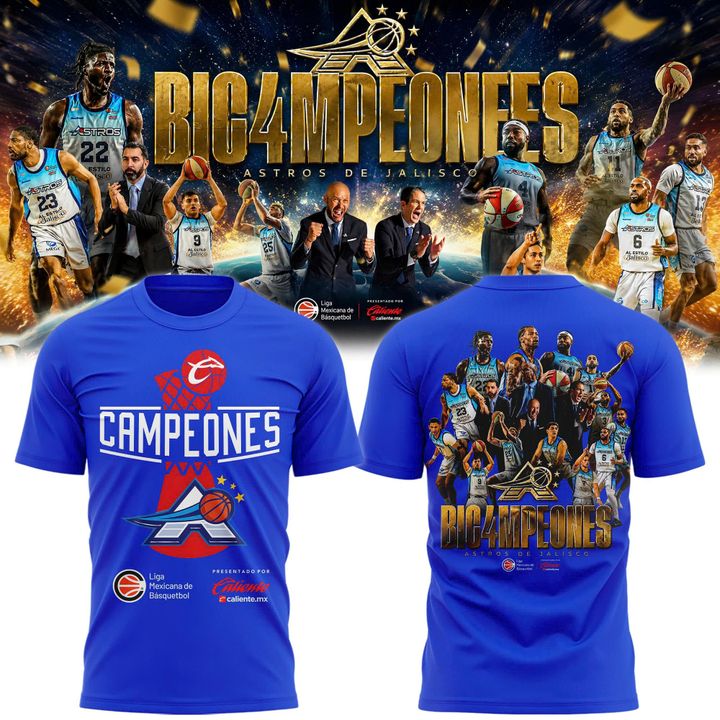 Astros de Jalisco 2026 CIBACOPA Champions Basketball T-Shirt(v2)