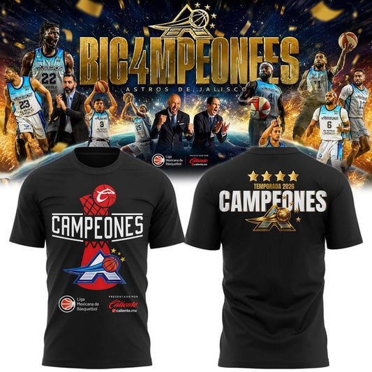 Astros de Jalisco 2026 CIBACOPA Champions Basketball T-Shirt(v8)