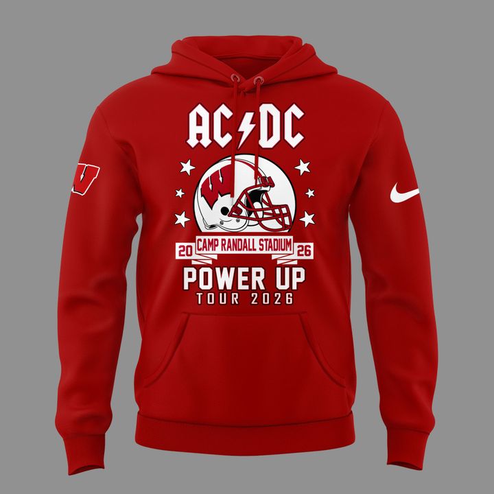 04. Perfect Hoodie AC/DC x Wisconsin Badgers Football - Power Up Tour 2026 Hoodie