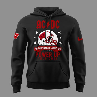 06. Special Hoodie AC/DC x Wisconsin Badgers Football - Power Up Tour 2026 Hoodie