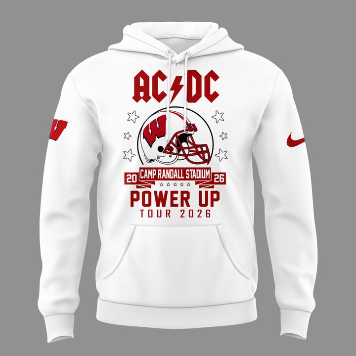 08. Perfect Hoodie AC/DC x Wisconsin Badgers Football - Power Up Tour 2026 Hoodie