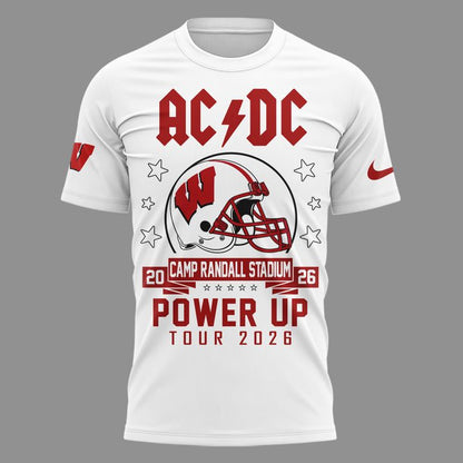 09. Special Edition AC/DC x Wisconsin Badgers Football - Power Up Tour 2026 T-Shirt