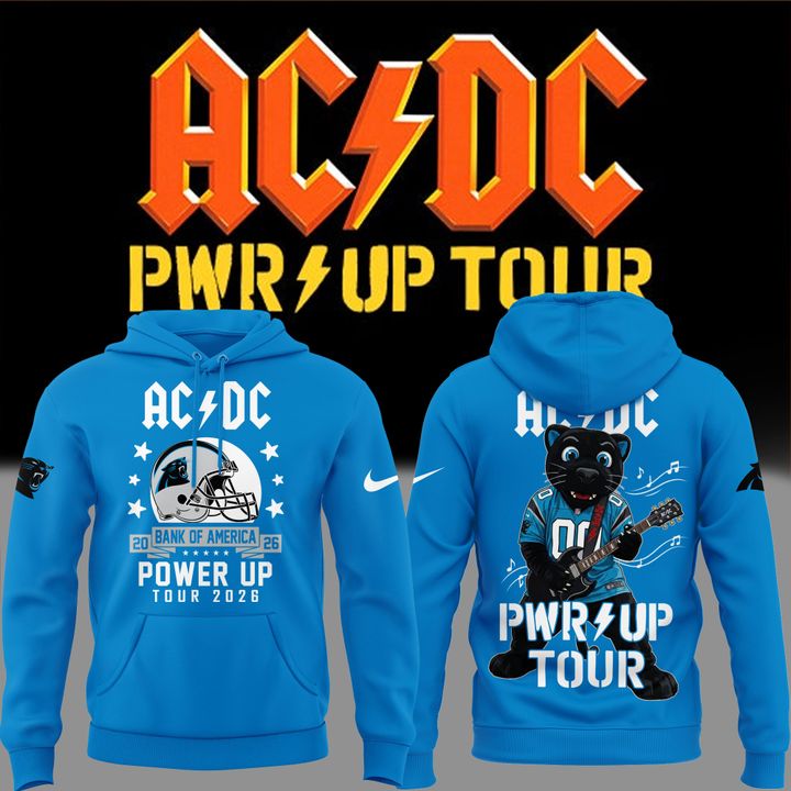 Special Power Up Tour 2026 AC/DC x Carolina Panthers Hoodie