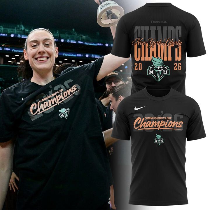 New York Liberty Seafoam 2026 COMMISSIONER’S CUP CHAMPIONS T-shirt