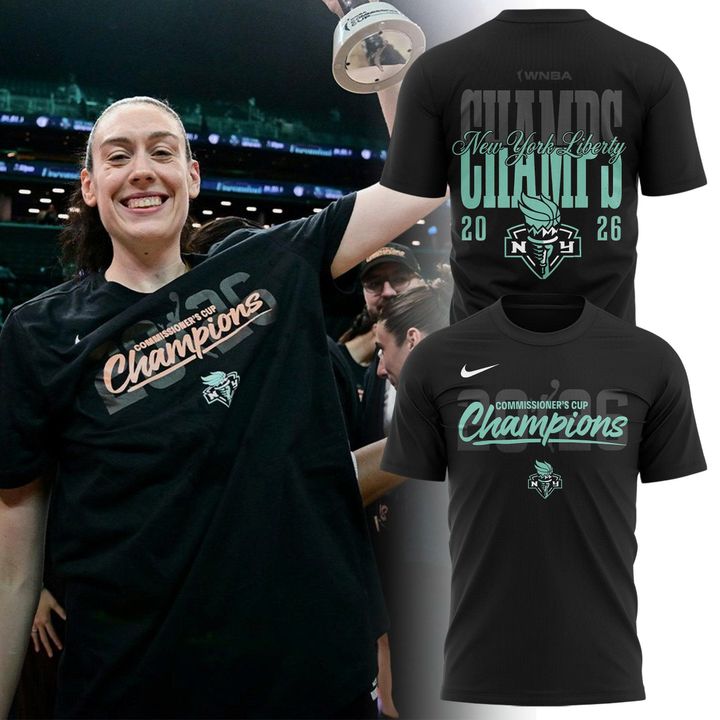 New York Liberty Seafoam 2026 COMMISSIONER’S CUP CHAMPIONS T-shirt