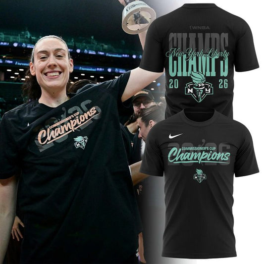 New York Liberty Seafoam 2026 COMMISSIONER’S CUP CHAMPIONS T-shirt