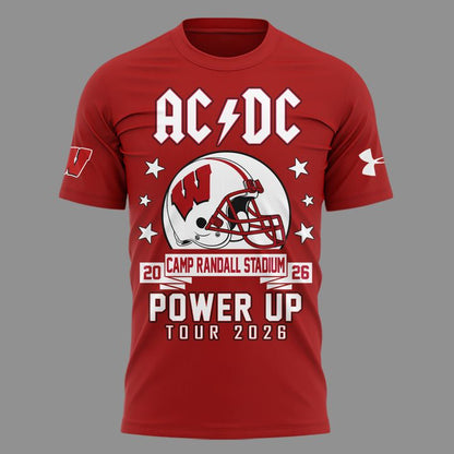 09. Special Edition AC/DC x Wisconsin Badgers Football - Power Up Tour 2026 T-Shirt