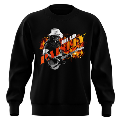 Limited Edtion BYU Football x Brad Paisley Stadium Of Fire Tour Black Sweatshirt