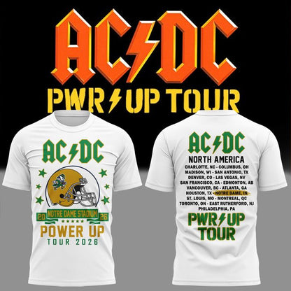 04. Limited Edition AC/DC x Notre Dame Football - Power Up Tour 2026 T-Shirt