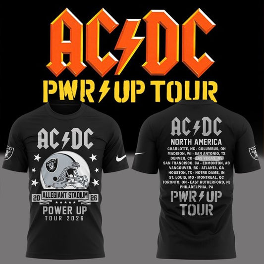 03. Perfect Tshirt AC/DC x Las Vegas Raiders - Power Up Tour 2026 T-Shirt