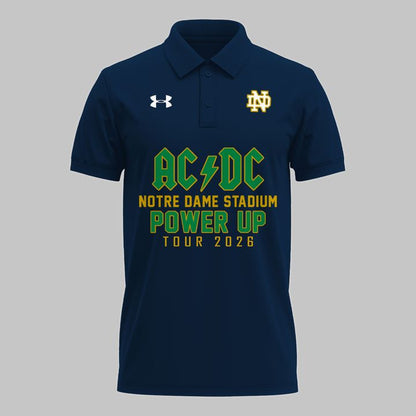 01.3. Special AC/DC x Notre Dame Football - Power Up Tour 2026 Polo Shirt
