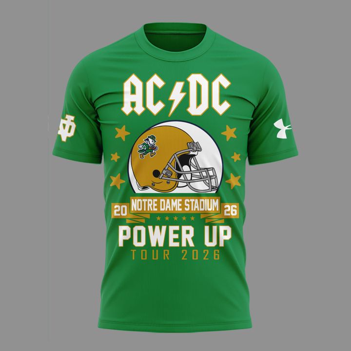 02.1. Exclusive AC/DC x Notre Dame Football - Power Up Tour 2026 T-Shirt