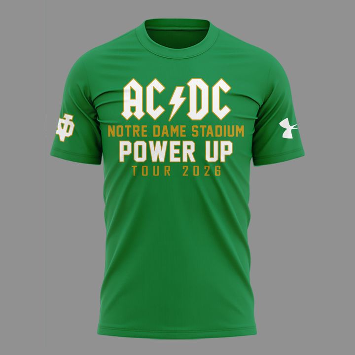 03.3. Limited Tshirt AC/DC x Notre Dame Football - Power Up Tour 2026 T-Shirt
