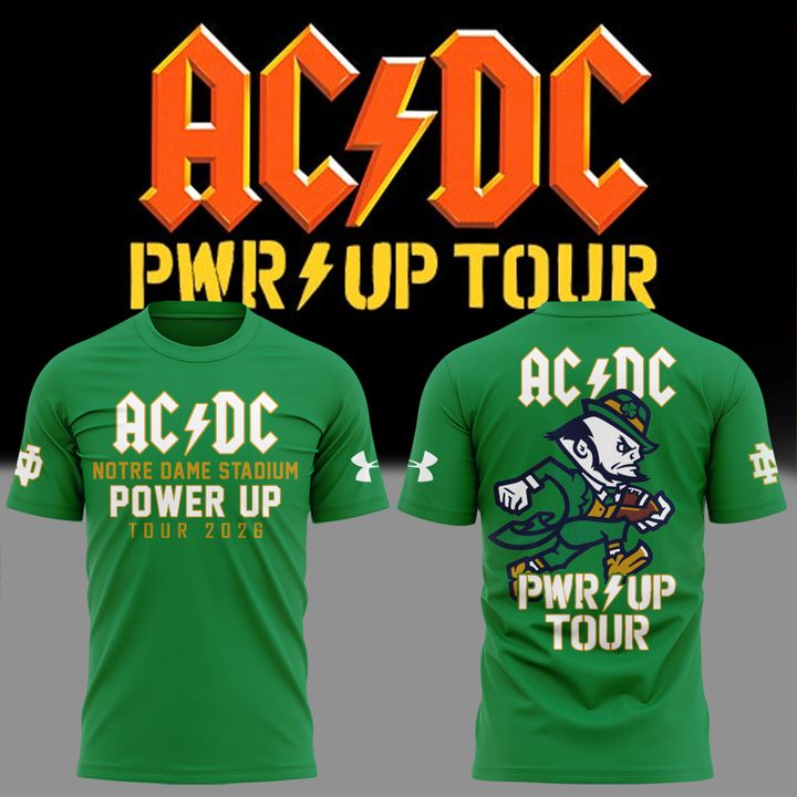 03.3. Limited Tshirt AC/DC x Notre Dame Football - Power Up Tour 2026 T-Shirt