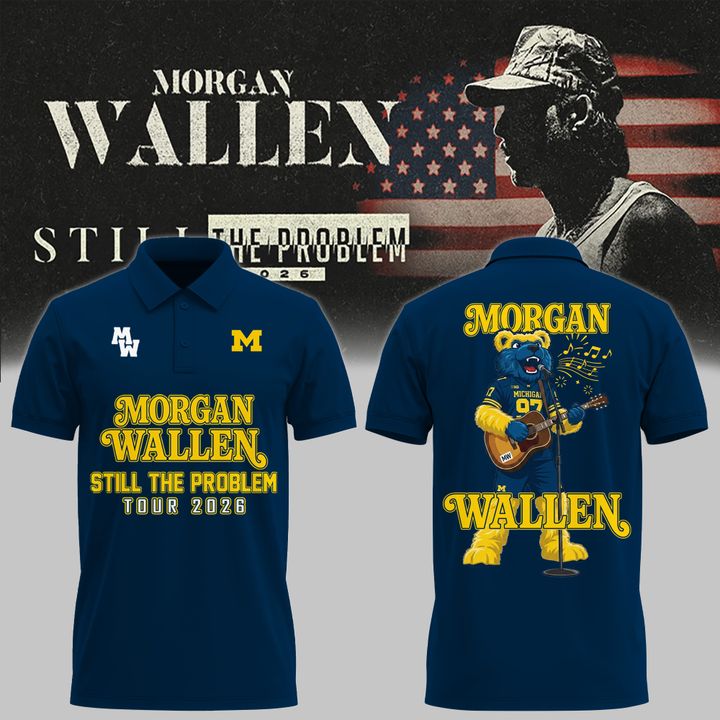 New Polo Morgan Wallen x Michigan Football - Still The Problem Tour 2026 Polo Shirt