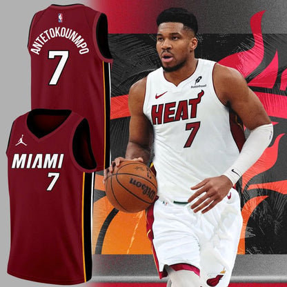 Giannis Antetokounmpo Miami HEAT Red Jersey