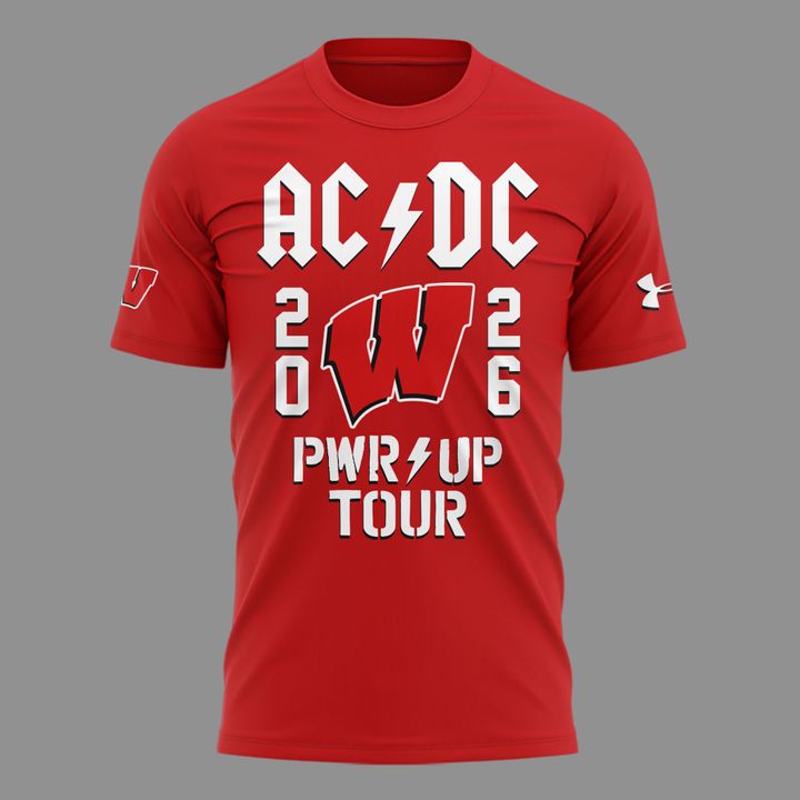 03. New Shirt Wisconsin Football x AC/DC - Power Up Tour 2026 T-Shirt