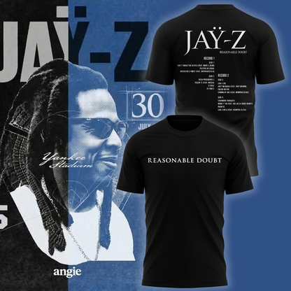01.JAY-Z 30 Reasonable Doubt Yankees Tshirt