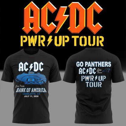 01.1. Exclusive Power Up Tour 2026 - AC/DC x Carolina Panthers T-Shirt