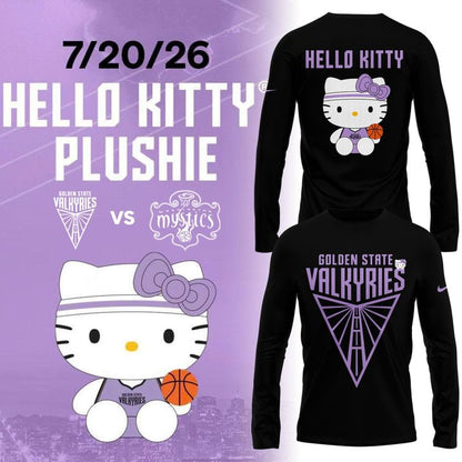 New Long Sleeve Black 2026 Golden State Valkyries x Hello Kitty