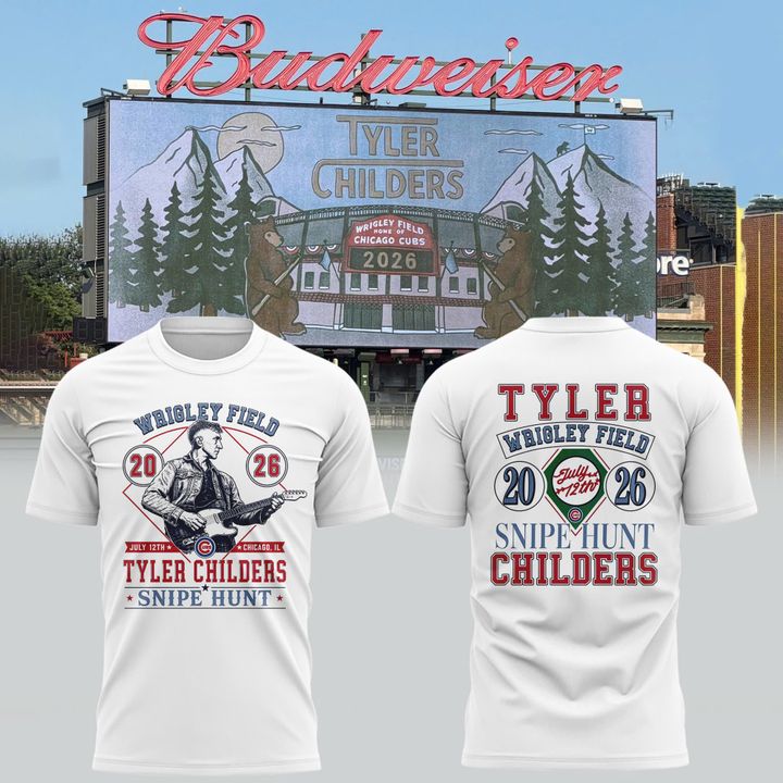 Special 2026 Tyler Childers at Wrigley Field T-Shirt - White
