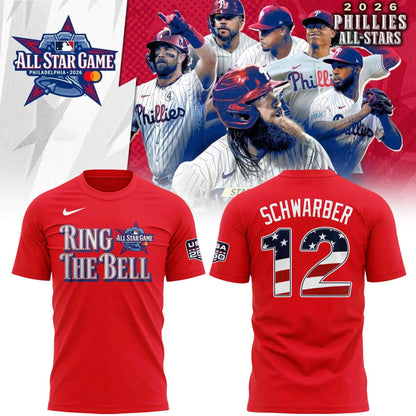 2026 All-Star Game Men's National League Kyle Schwarber Nike Red Name & Number T-Shirt