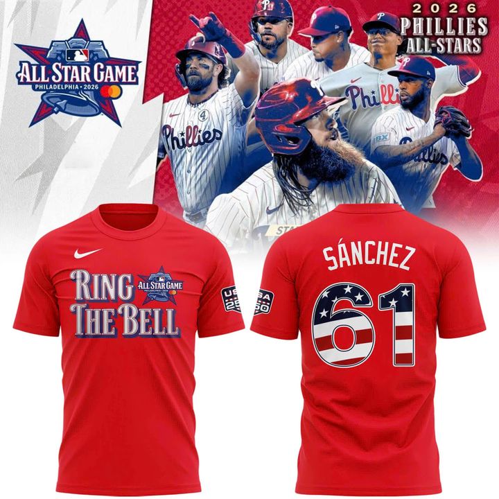 2026 All-Star Game Men's National League Cristopher Sánchez Nike Red Name & Number T-Shirt