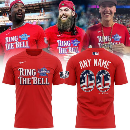 Custom Name & Number 2026 All-Star Game Ring The Bell Double-Sided Red Tee