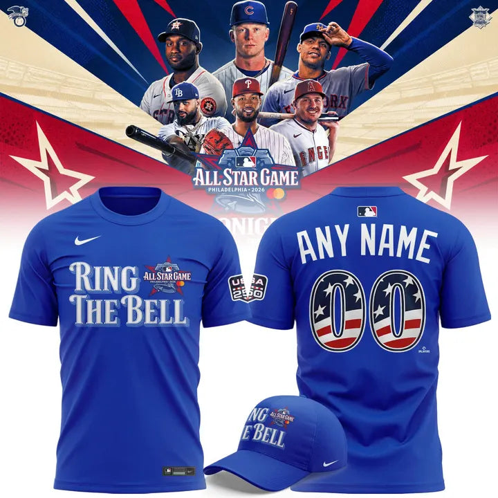 Custom 2026 All-Star Game "Ring The Bell" Royal Blue Name & Number T-Shirt