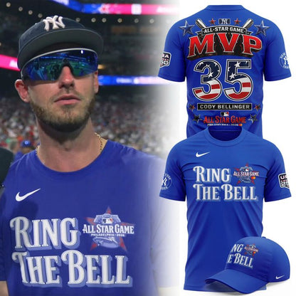 2026  New York Yankees All-Star Game Cody Bellinger MVP Ring The Bell Baseball T-Shirt