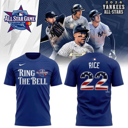 2026 All-Star Game Men's American League Ben Rice Blue Name & Number T-Shirt