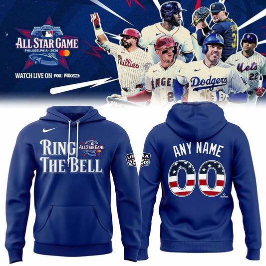 2026 All-Star Game Men's American League Blue Custom Name & Number Hoodie