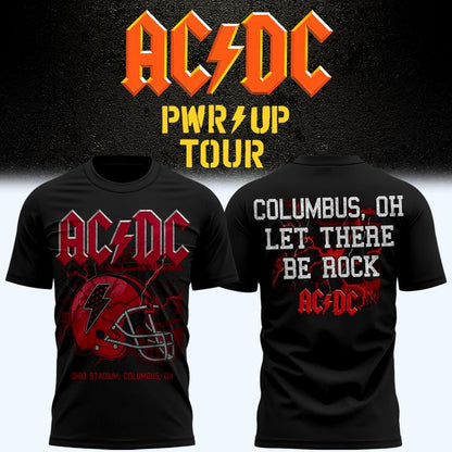 2. AC/DC x Ohio State Buckeyes Football - Power Up Tour 2026 Black T-Shirt