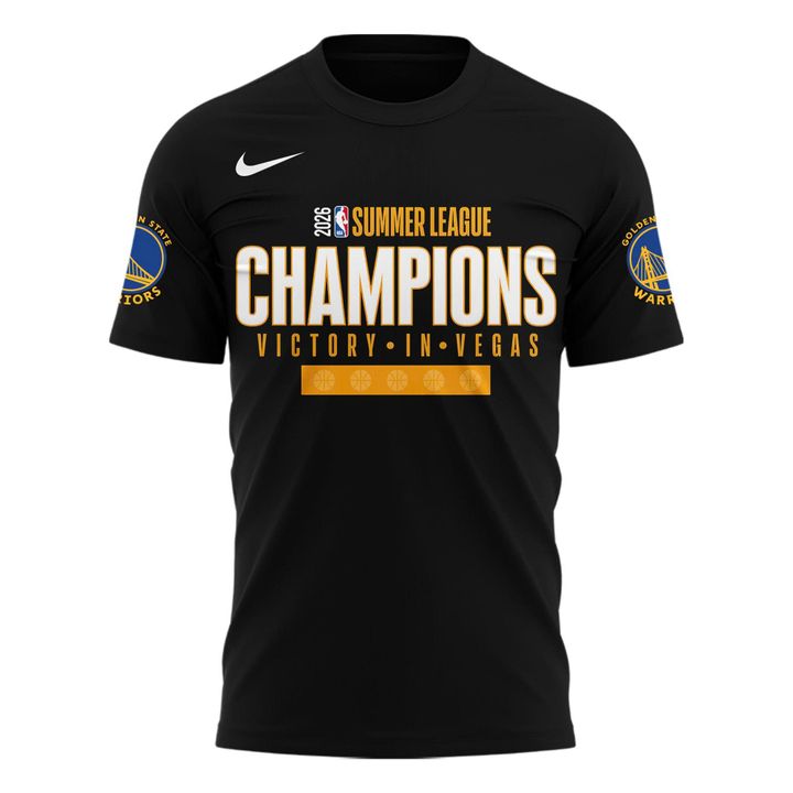 Golden State Warriors 2026 NBA Summer League Champions Black T-Shirt