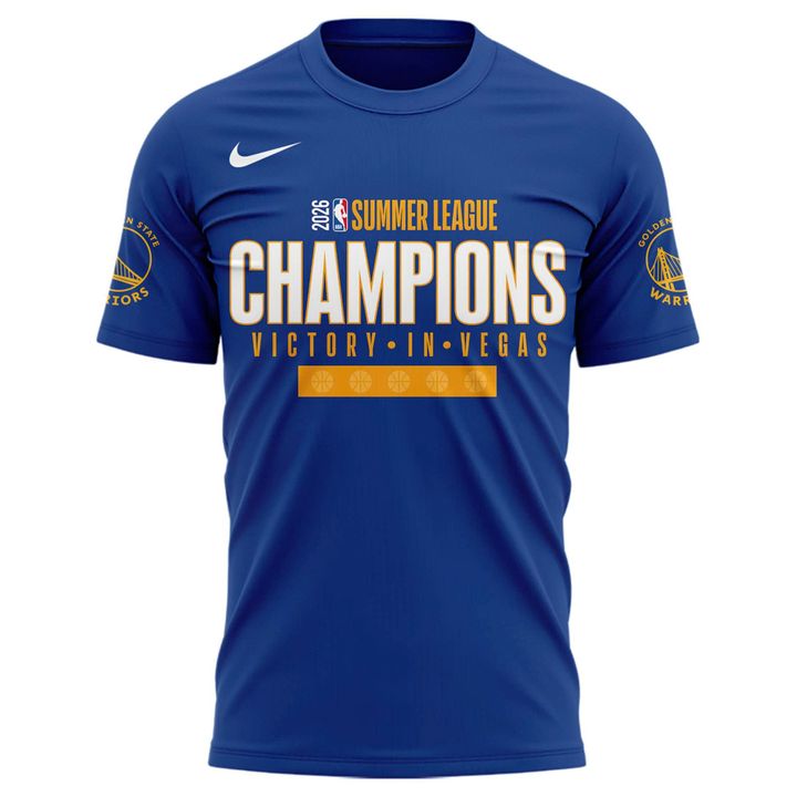 Golden State Warriors 2026 NBA Summer League Champions Blue T-Shirt