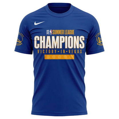 Golden State Warriors 2026 NBA Summer League Champions Blue T-Shirt