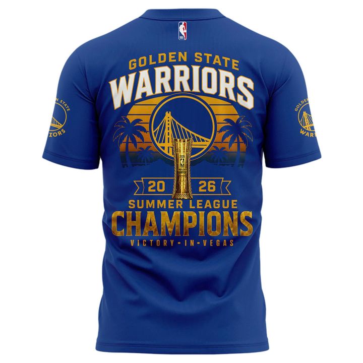 Golden State Warriors 2026 NBA Summer League Champions Blue T-Shirt