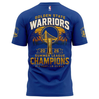 Golden State Warriors 2026 NBA Summer League Champions Blue T-Shirt