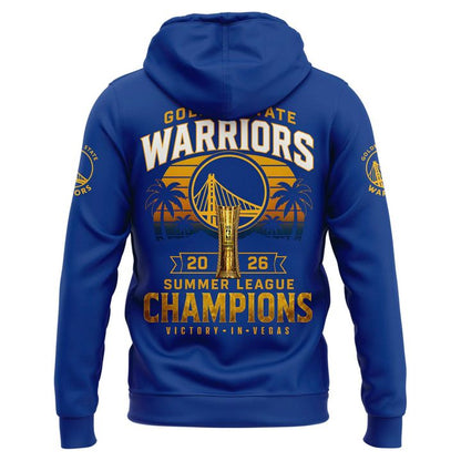 Golden State Warriors 2026 NBA Summer League Champions Blue Hoodie