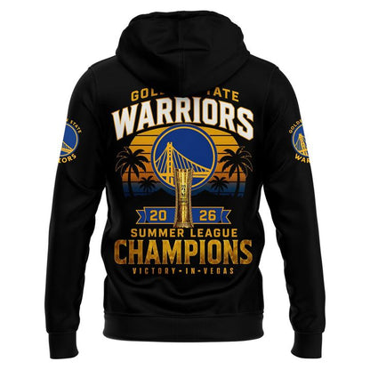 Golden State Warriors 2026 NBA Summer League Champions Black Hoodie