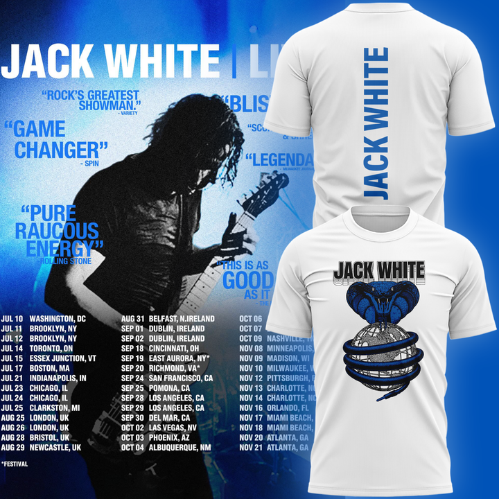 03.Limited edition Jack White Live 2026 Tour Tshirt