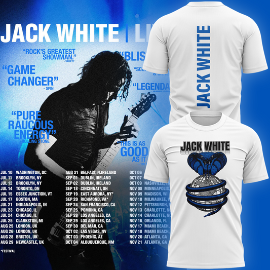 03.Limited edition Jack White Live 2026 Tour Tshirt